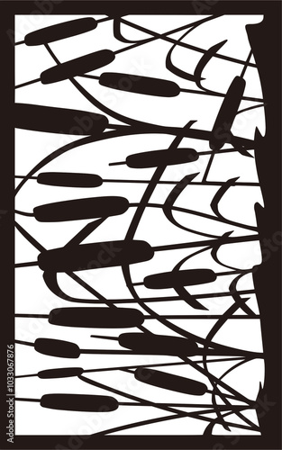 Laser pattern. Set of decorative vector panels for laser cutting cnc