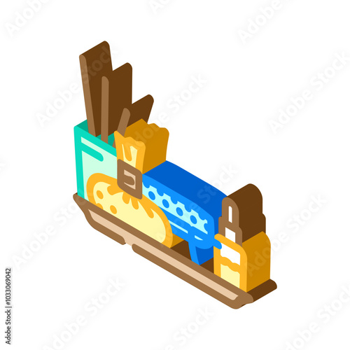 oil therapy ayurveda isometric icon vector. oil therapy ayurveda sign. isolated symbol illustration