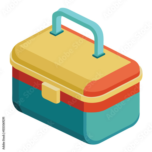 Lunchbox vector illustration isolated on a white background