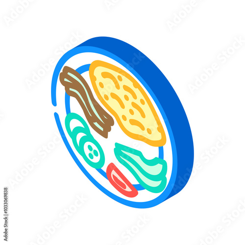 healthy die ayurveda isometric icon vector. healthy die ayurveda sign. isolated symbol illustration