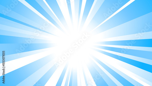 カラフルな集中線の背景イラスト