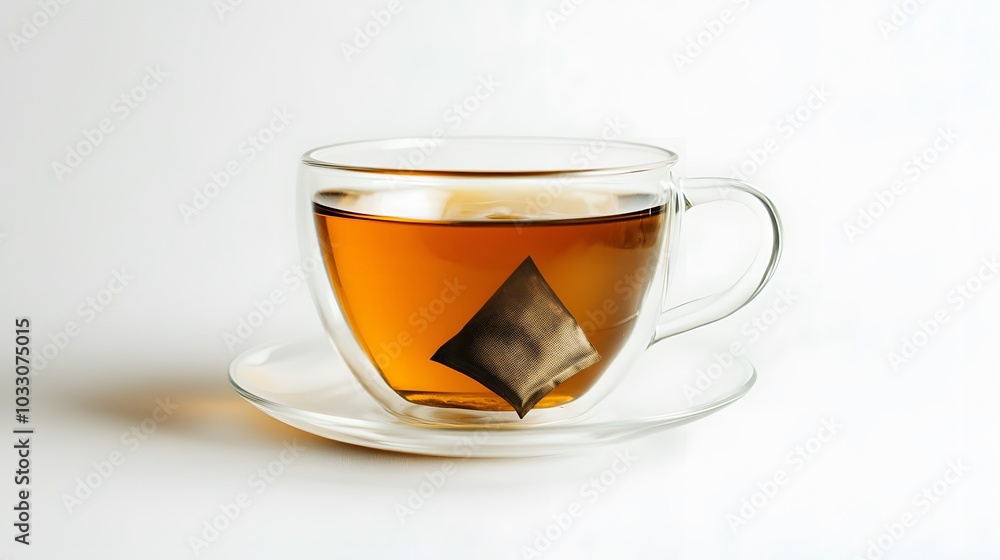 Cup of tea isolated on white background. 