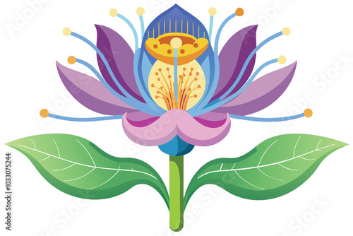 Flower anatomy vector 