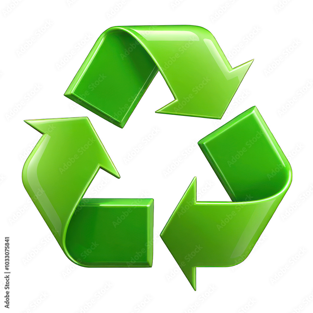 Green Recycling Symbol isolated on transparent background Green Recycling Symbol isolated on transparent background