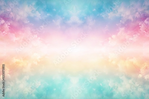 Soft pastel colors ethereal background with symmetrical ombre design