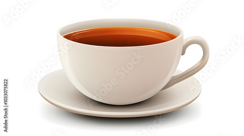 Cup of tea isolated on white background. 