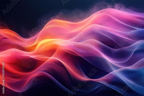 Wallpaper Mural Vibrant flowing waves of color create a dynamic, abstract visual experience. Torontodigital.ca