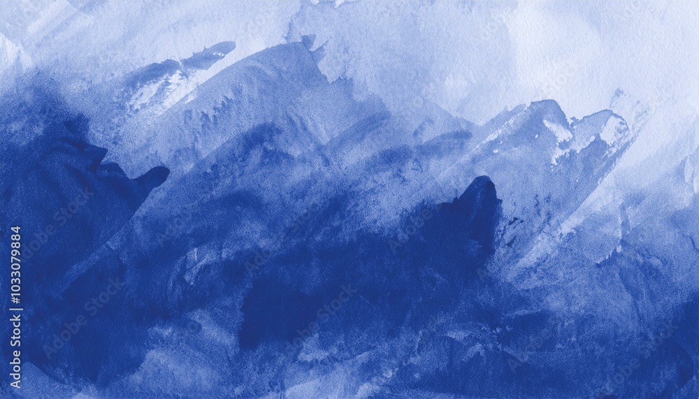 Fototapeta premium Abstract blue watercolor background texture