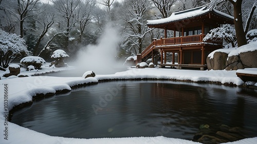 日本庭園/雪景色