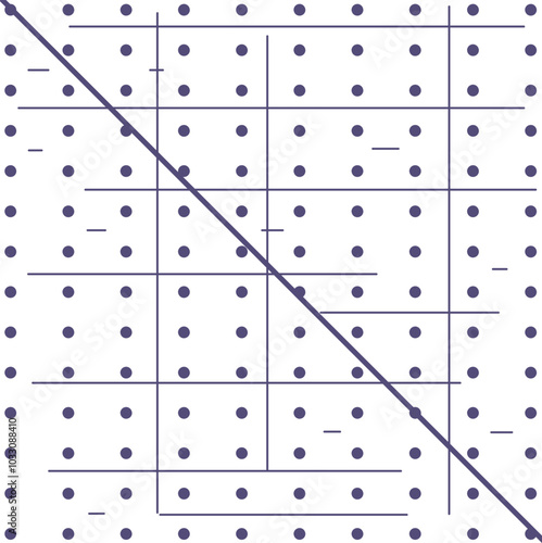 Dots and lines intersect to form a background or texture.