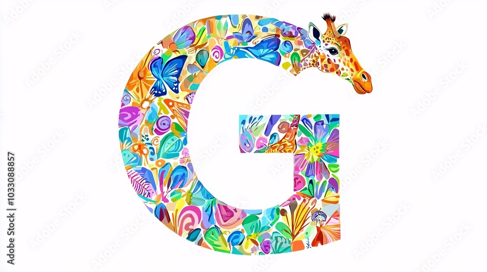 Gentle Giraffe with the Letter G for Learning Fun Gentle Giraffe with the Letter G for Learning Fun