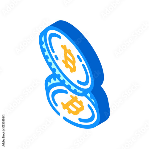 cryptocurrency token cryptocurrency mining isometric icon vector. cryptocurrency token cryptocurrency mining sign. isolated symbol illustration