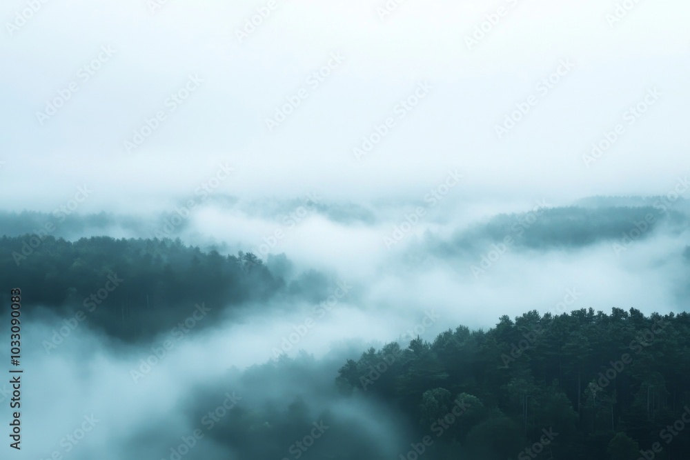 White Thick Fog in Nature Background White Thick Fog in Nature Background