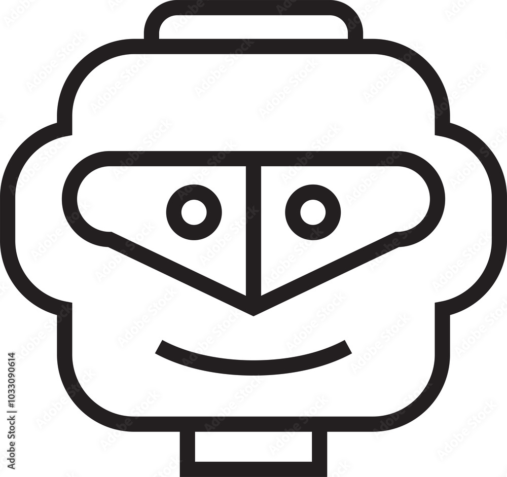 Robot Head Avatar Illustration Robot Head Avatar Illustration