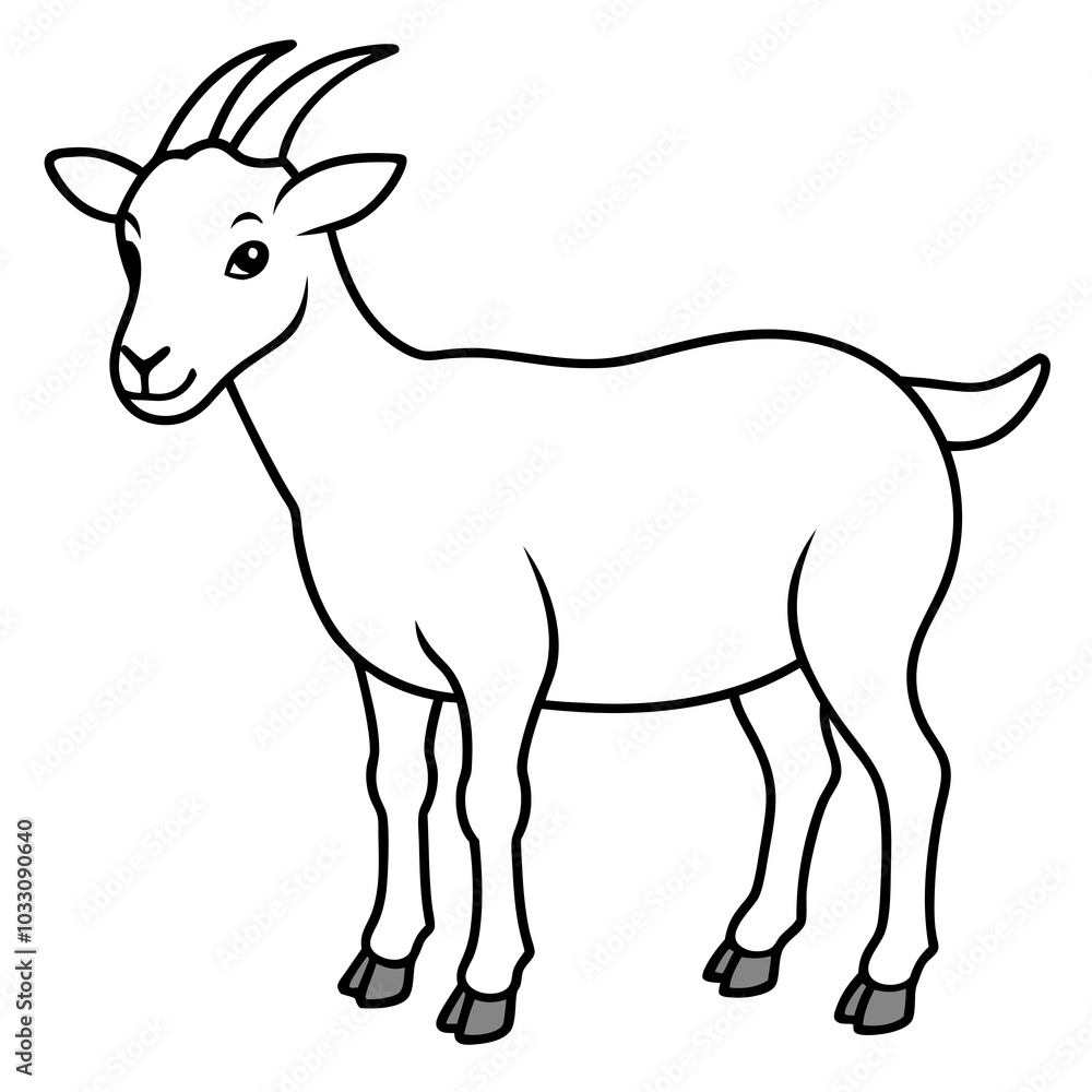 Fototapeta premium goat illustration