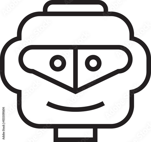 Robot Head Avatar Illustration