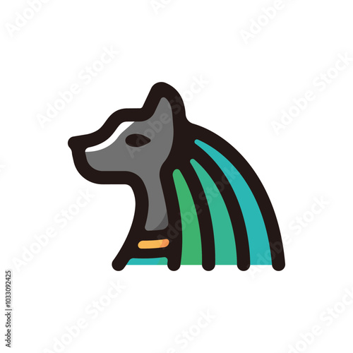 Bastet outline icon for graphic design, apps and websites