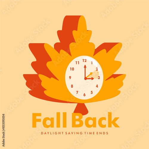vector daylight saving time ends poster template
