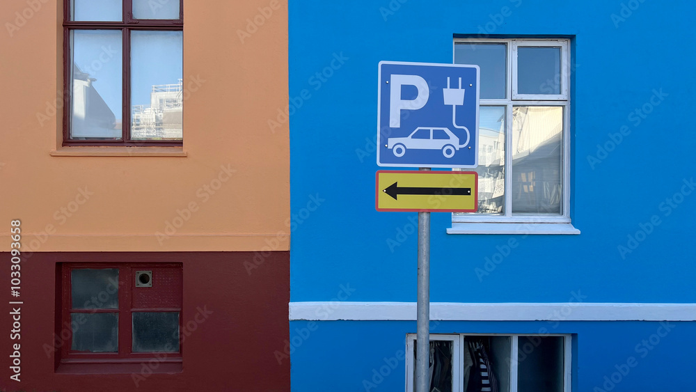 Naklejka premium Electric Vehicle Charging