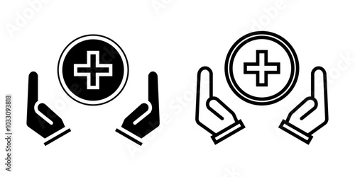 health set icon on white background