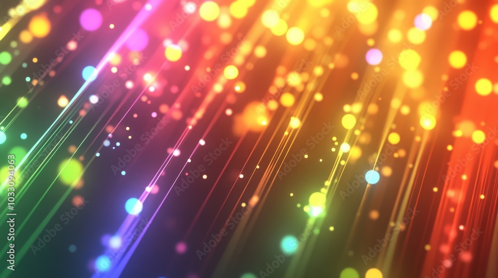 Fototapeta premium Vibrant Cosmic Light Rays