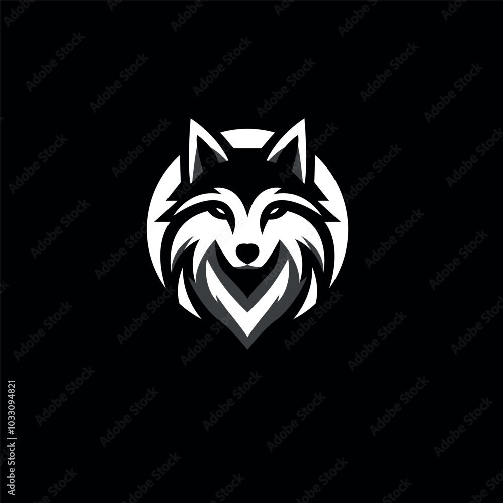 Abstract creative wolf head logo design Abstract creative wolf head logo design