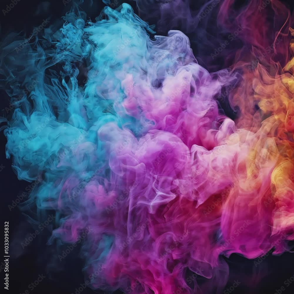 Abstract Colorful Smoke moves beautifully and attractively Abstract Colorful Smoke moves beautifully and attractively