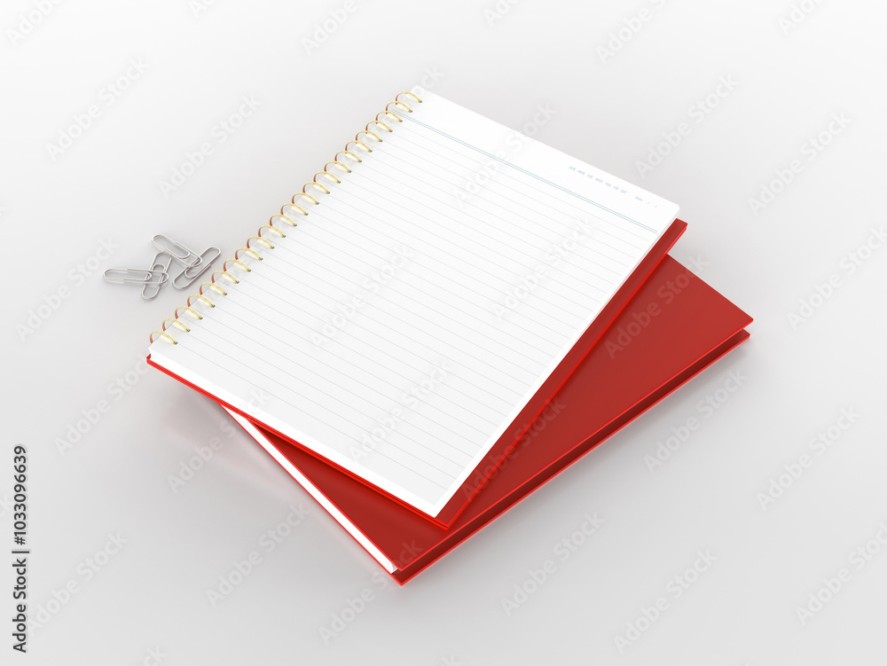 notebook with colorful pen and withe background notebook with colorful pen and withe background