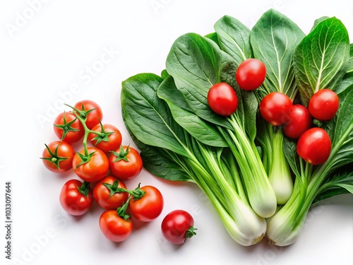 Healthy Vegetarian Ingredients: Bok Choy and Tomatoes for Christmas Feast