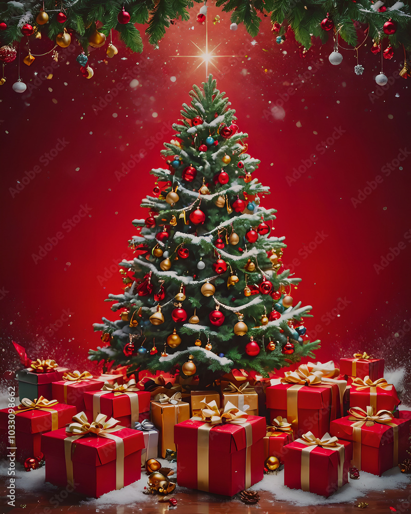 christmas tree with gifts christmas tree with gifts