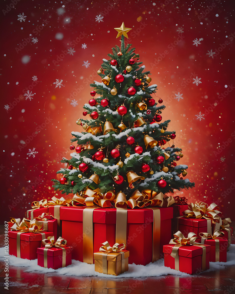 christmas tree with gifts christmas tree with gifts