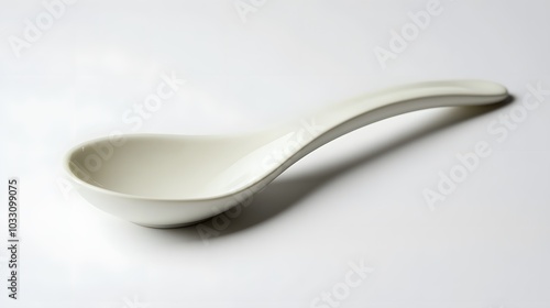 ceramic spoon isolated on white background. 