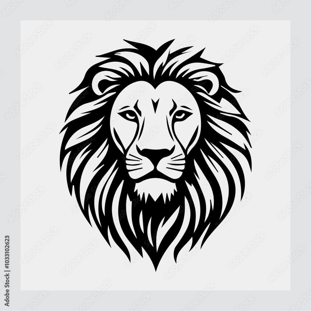 unique and attractive lion head outline logo concept, for sticker, tatto, and icon unique and attractive lion head outline logo concept, for sticker, tatto, and icon