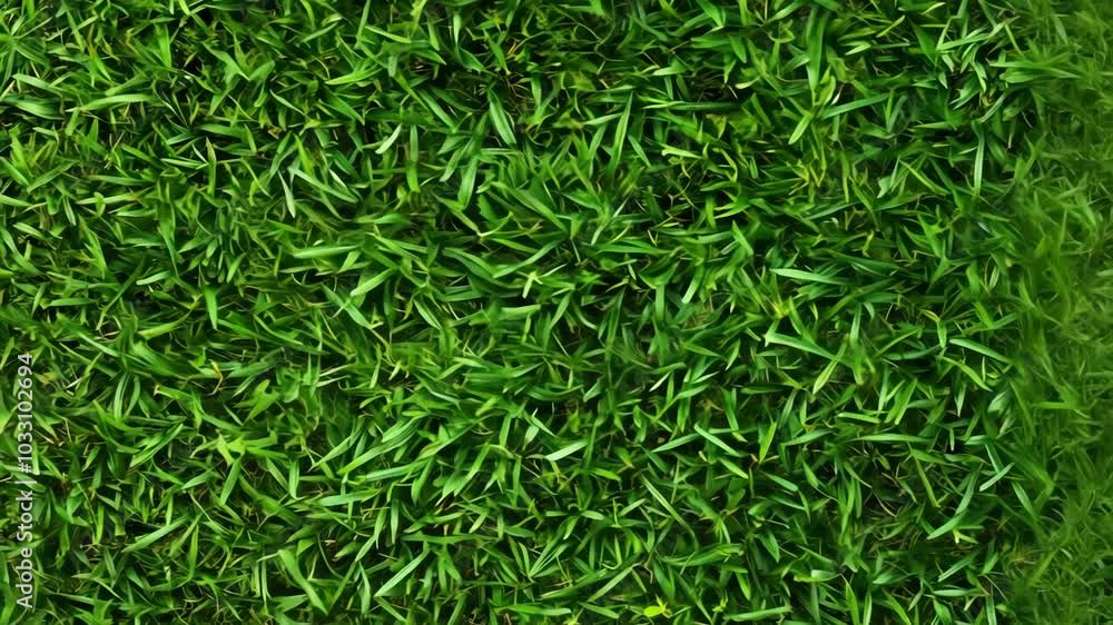 Lush green grass grows in a lawn Lush green grass grows in a lawn