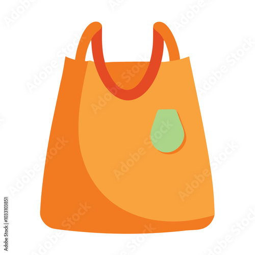 Reusable Cloth Bag vector illustration isolated on a white background