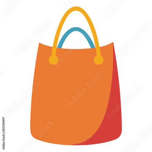 Reusable Cloth Bag vector illustration isolated on a white background