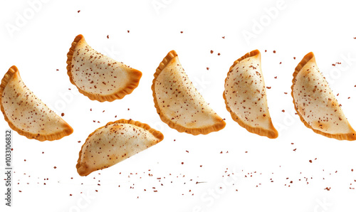 Delicious empanadas on transparent background