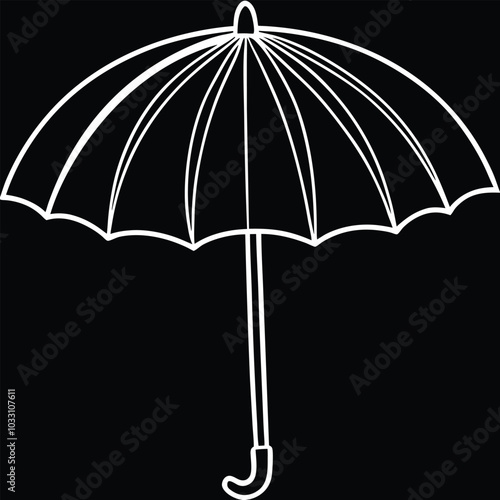 Umbrella vector silhouette