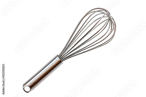 A sleek kitchen whisk, perfect for blending, mixing, and whipping ingredients effortlessly for delicious culinary creations.