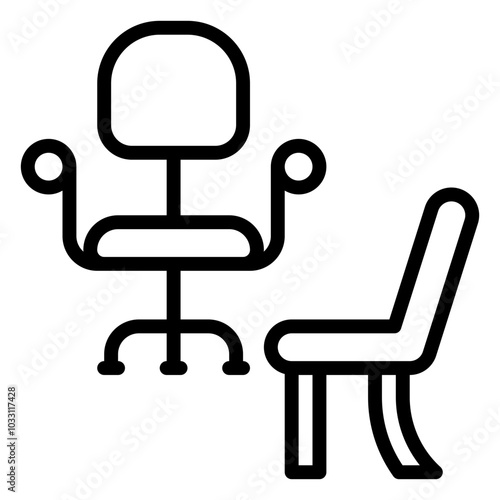 Chair icon, line icon style