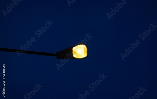 light on blue sky