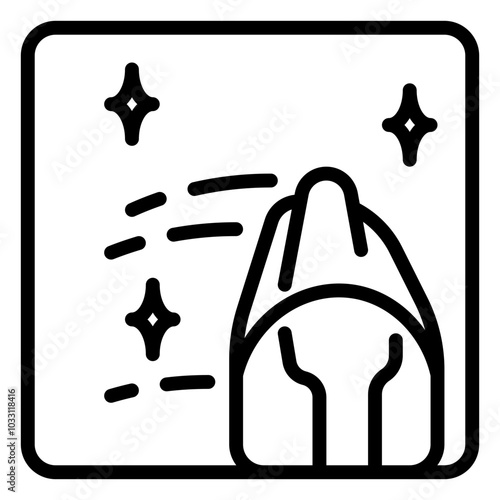 Wiper icon, line icon style