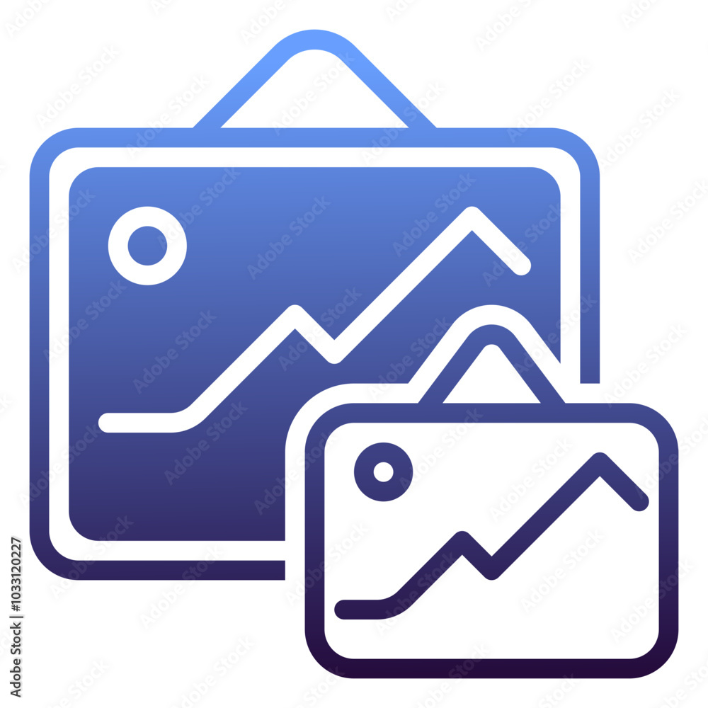 picture icon, gradient icon style picture icon, gradient icon style
