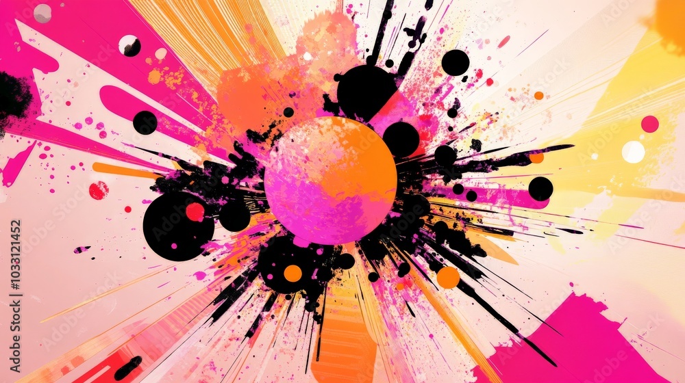 Vibrant Abstract Explosion of Color and Light Vibrant Abstract Explosion of Color and Light