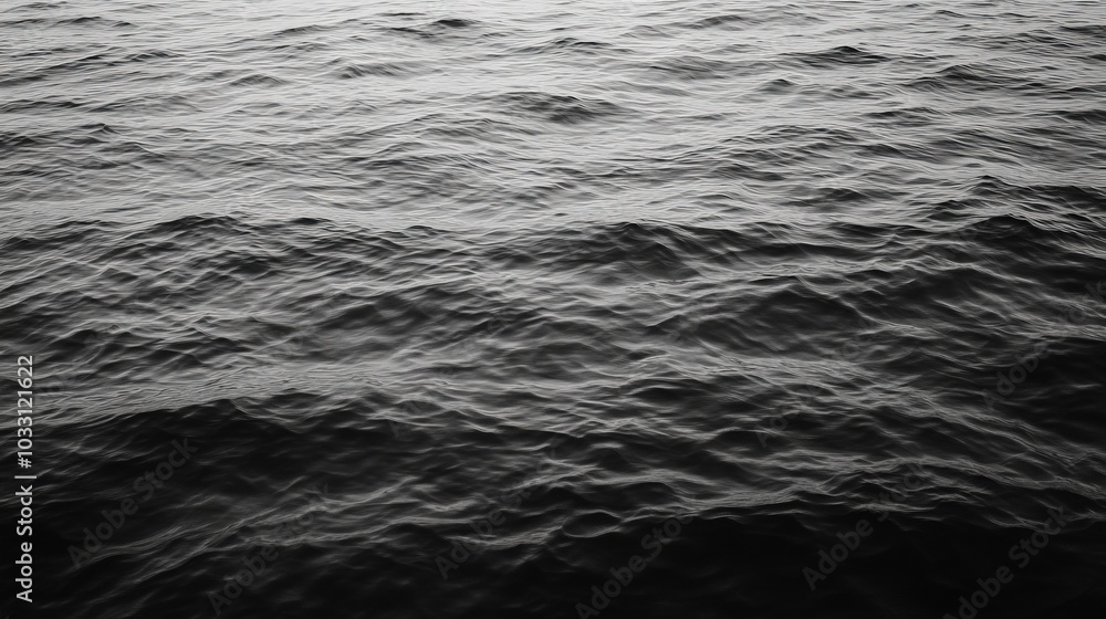 Serene Ebony Waters: A Captivating Monochrome Seascape Serene Ebony Waters: A Captivating Monochrome Seascape