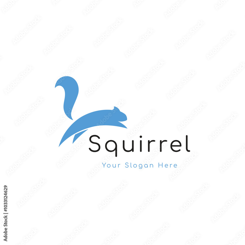 Obraz premium Squirrel logo template design with a creative and unique concept.