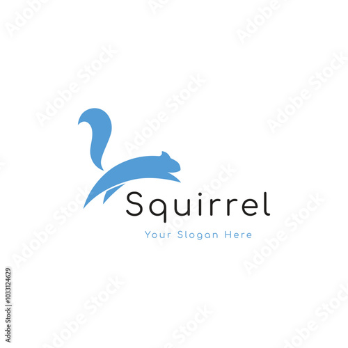 Squirrel logo template design with a creative and unique concept.