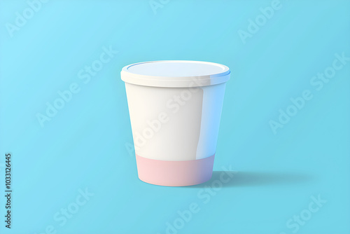 Minimalist Yogurt Cup Icon for Food and Nutrition Apps and Websites