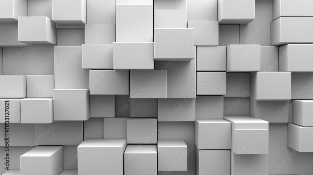 Monochrome Cubic Abstract Background Geometric Pattern Monochrome Cubic Abstract Background Geometric Pattern