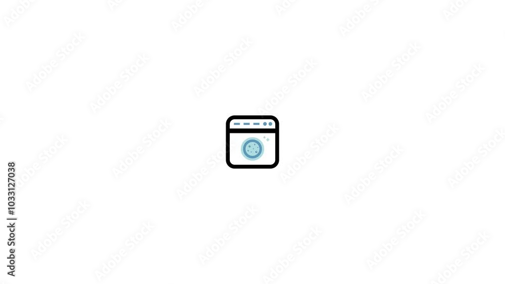 Clothes washing animated icon, with foam in bucket, suitable for your laundry content business, transparent background Clothes washing animated icon, with foam in bucket, suitable for your laundry content business, transparent background